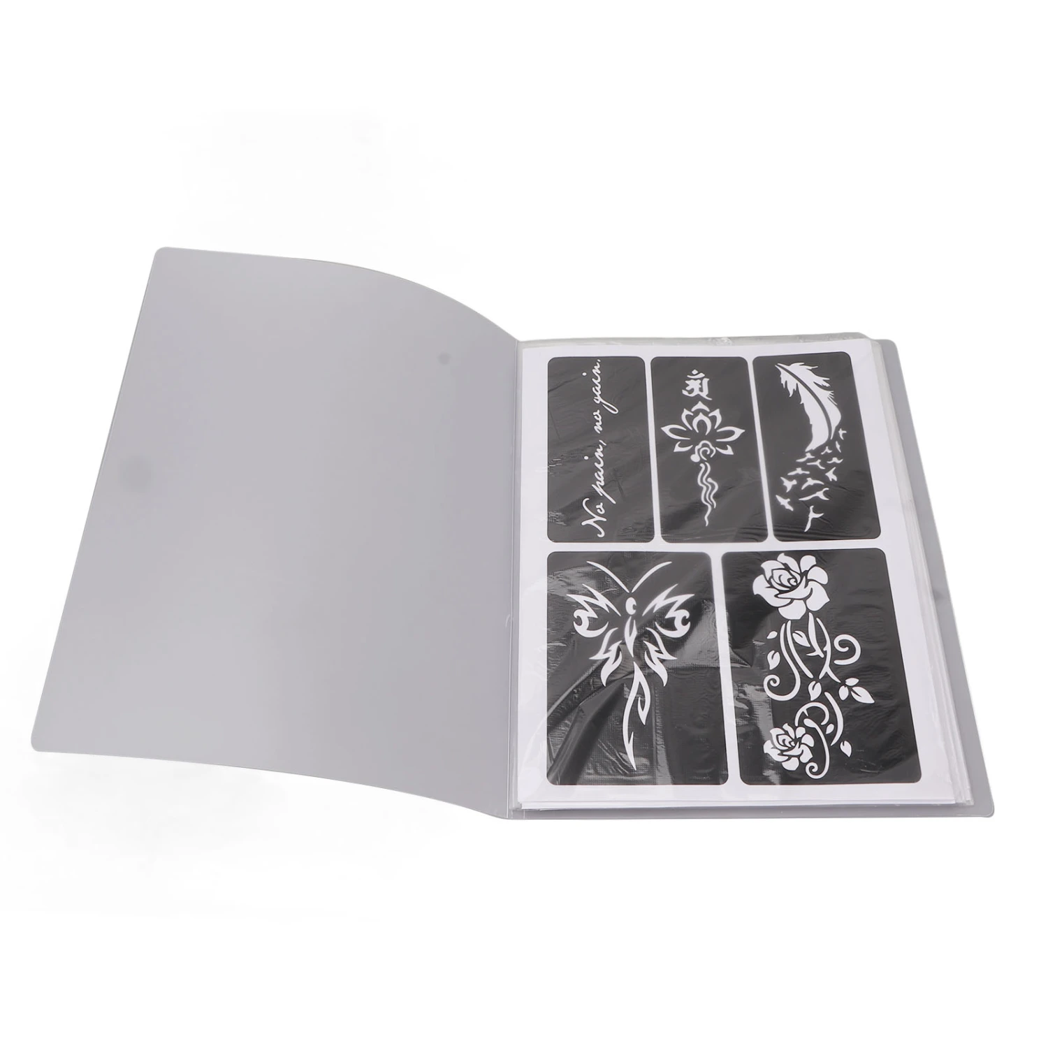 19 Sheets Tattoo Stencils Waterproof Temporary Reusable Body Art Glitter Tattoo Templates