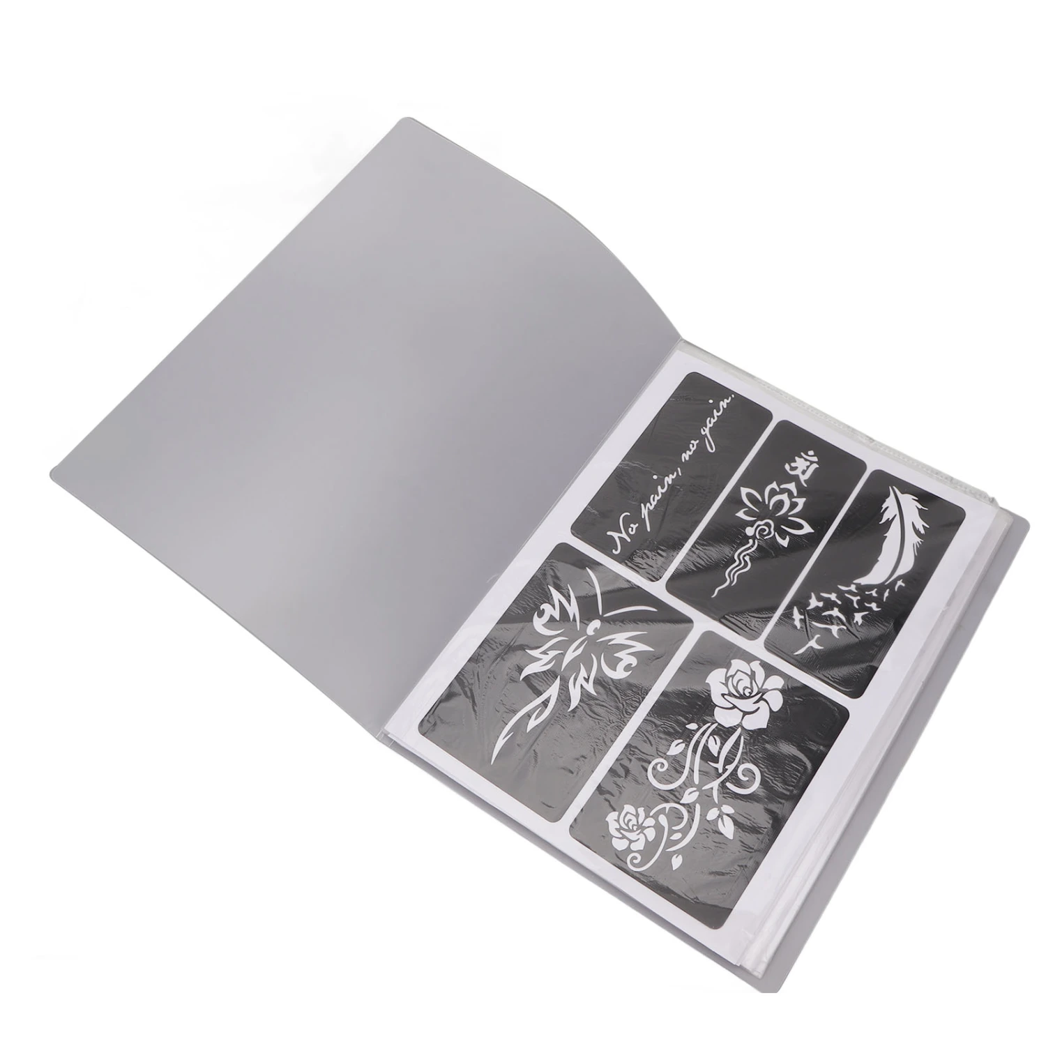 19 Sheets Tattoo Stencils Waterproof Temporary Reusable Body Art Glitter Tattoo Templates