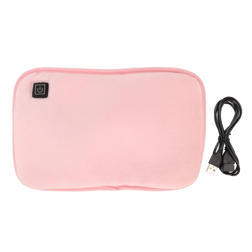 Electric Heated Hand Warmer Soft Cotton Velvet 3 Gears Temperature Graphene Heating USB Hand Warmer Pink