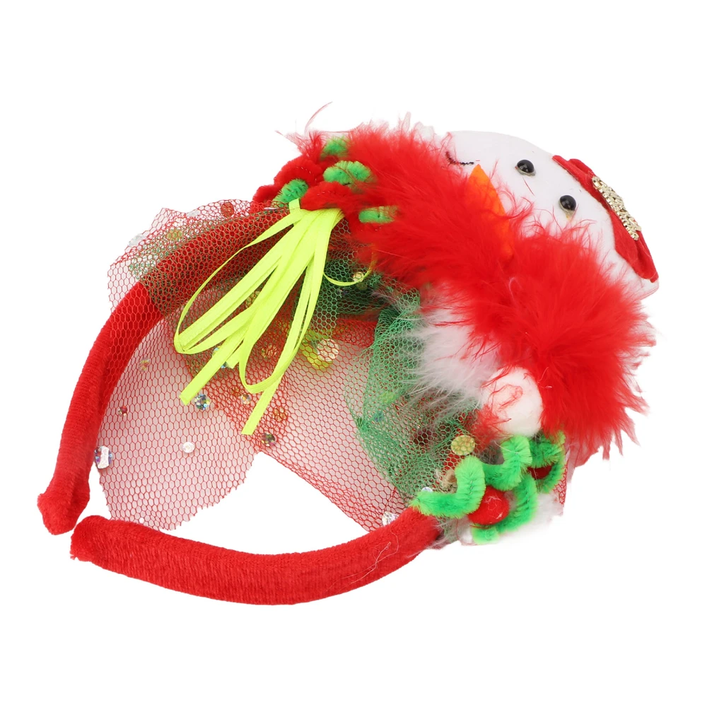 Christmas Headband Cute Lovely Soft Colorful Christmas Headwear for Adults Girls Boys Snowman (G686)