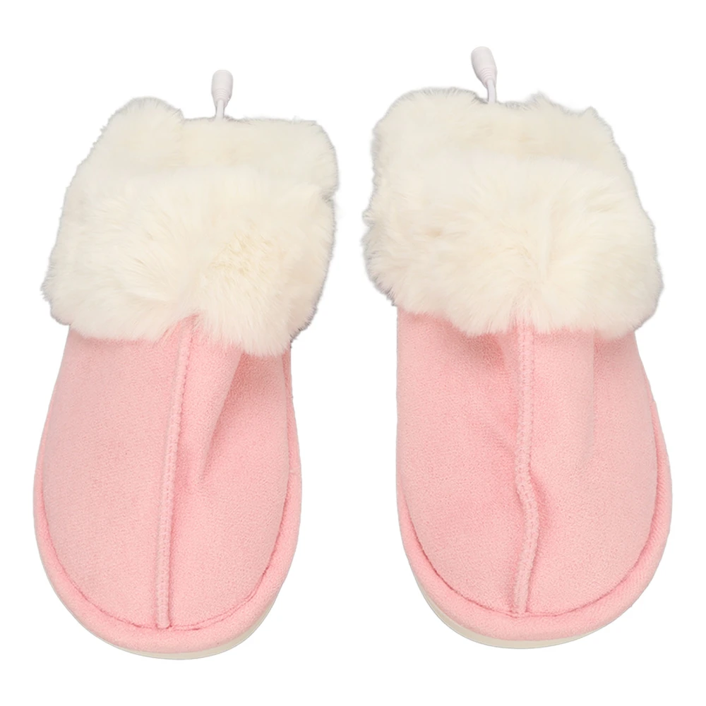 Heating Electric Slipper Rechargeable Plush Pink USB Heating Slipper for Office Outdoor 42‑43