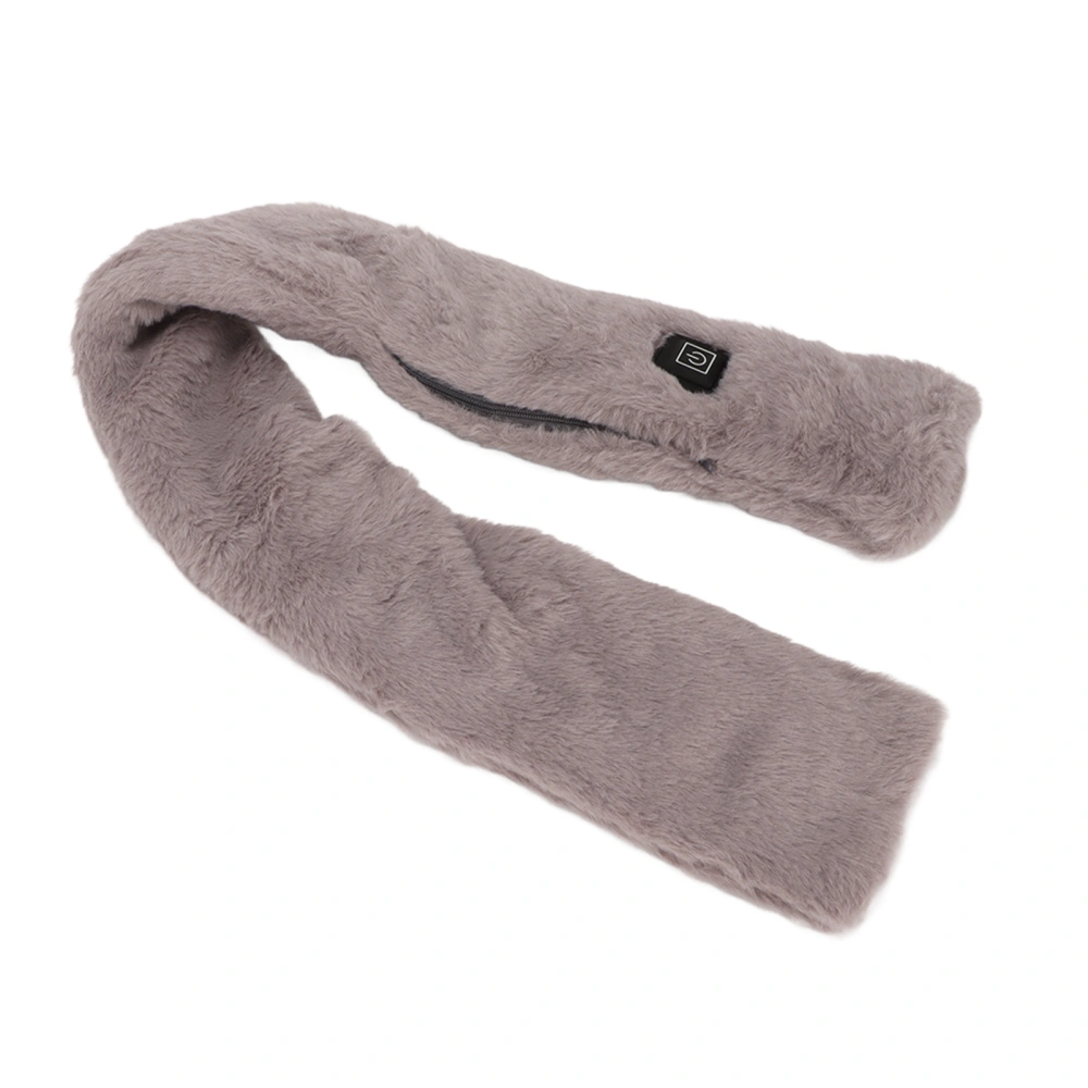 Electric Heated Scarf 3 Temperature Gears Detachable Washable Keep Warm Heating Neckerchief Grey