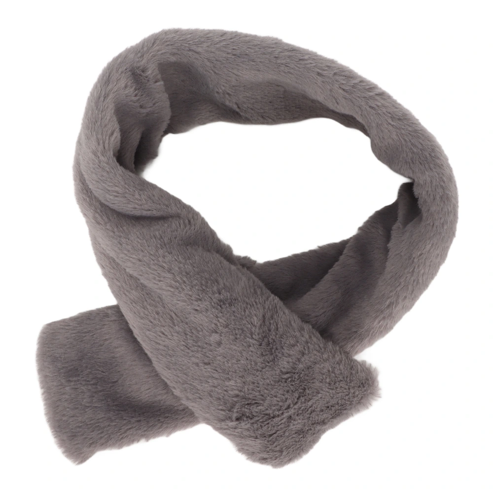 USB Heated Scarf Men Women Outdoor Winter Constant Temperature Soft Warm Neck Heating Pad Wrap Gray