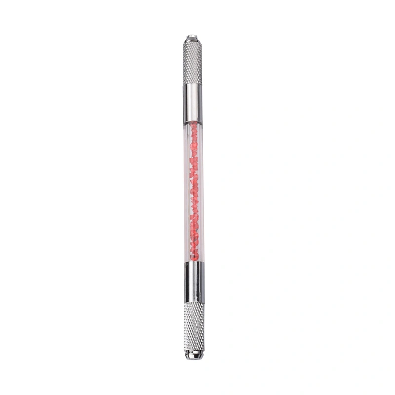 Manual Microblading Pen Prevent Slipping Traditional Tattoo Pen Tool for Eyebrow Eyeliner Red