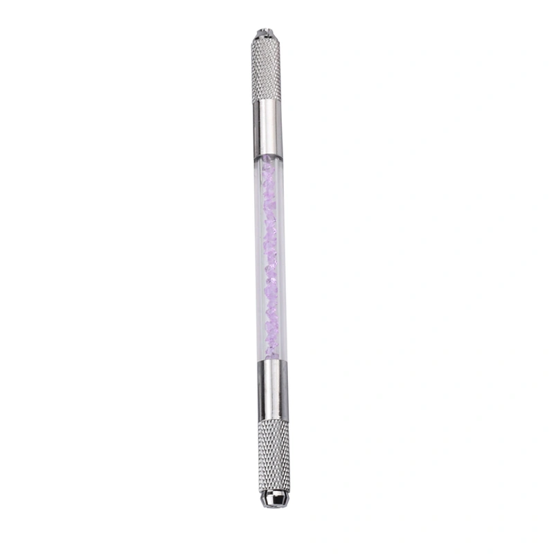 Manual Microblading Pen Prevent Slipping Traditional Tattoo Pen Tool for Eyebrow Eyeliner Purple