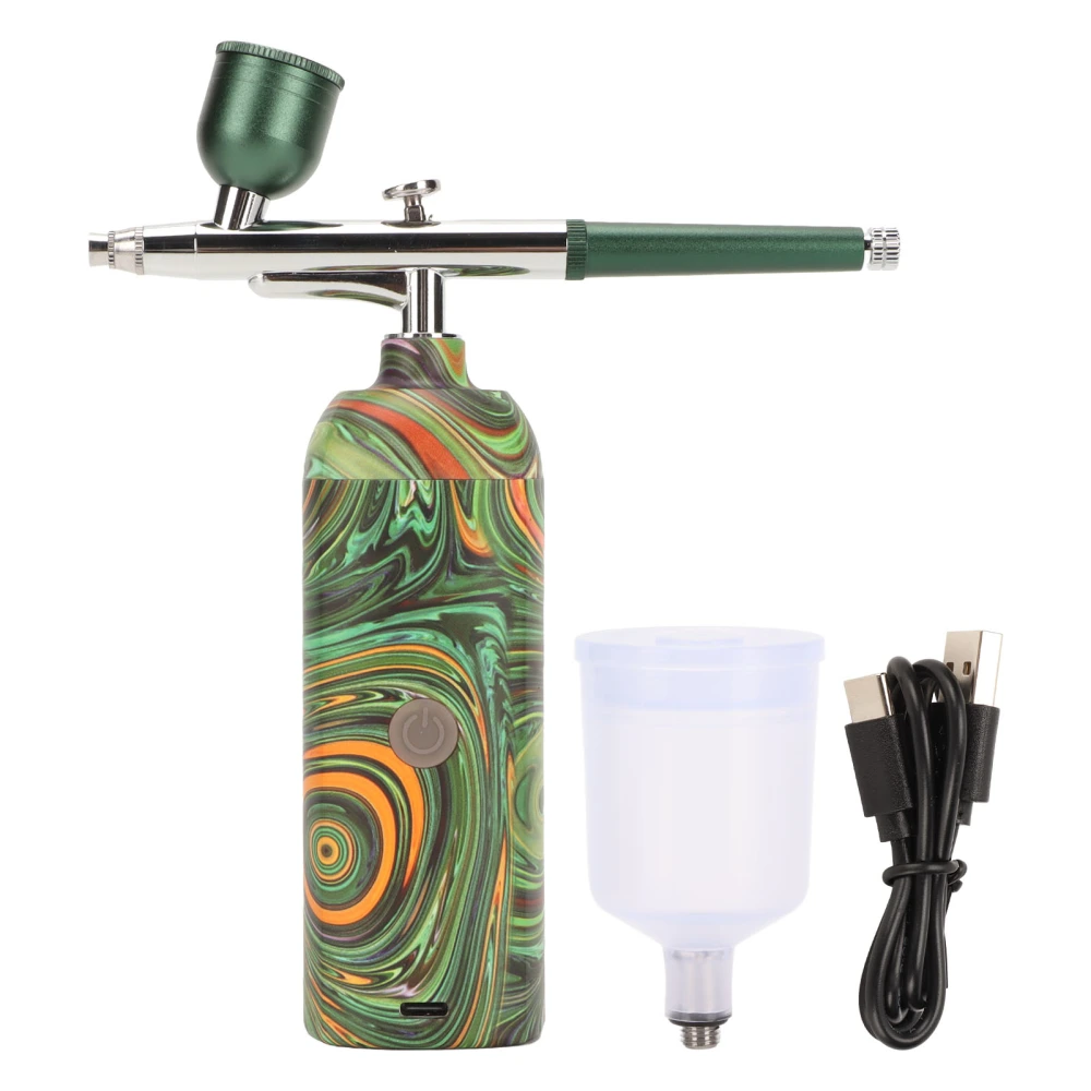 Facial Oxygen Injector 25psi Pressure Fine Mist Handheld Face Moisturizing Sprayer for Nail Art Green