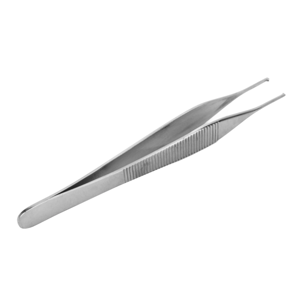 Tissue Forceps 4.7in Long Food Grade Stainless Steel Anti Slip Safe Operation Body Piercing Tweezer for Small Items