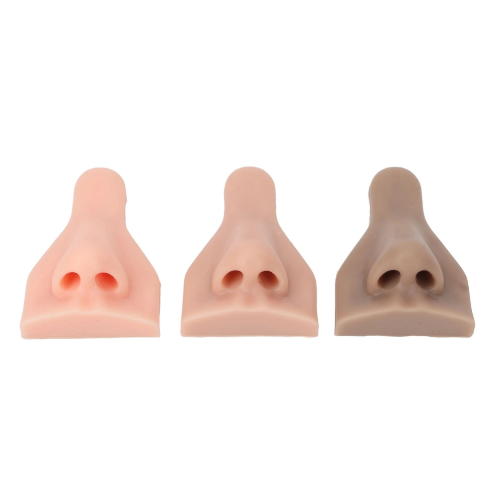 3Pcs Silicone Nose Model Soft Flexible 3D for Practicing Suture Teaching Instructions