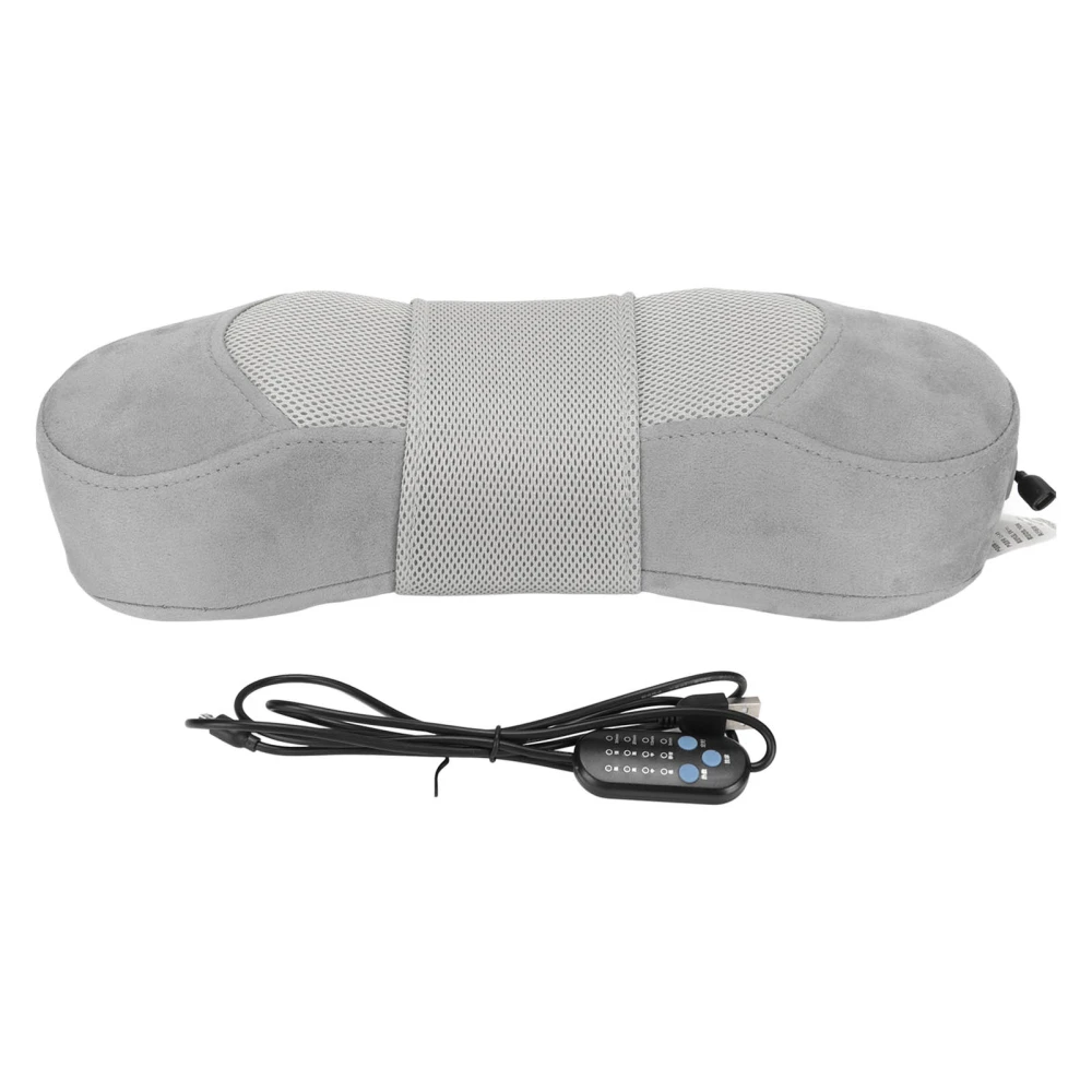 Neck Massager Pillow Heating Vibration Intelligent 4 Levels Kneading Deep Tissue Massage Pillow Grey