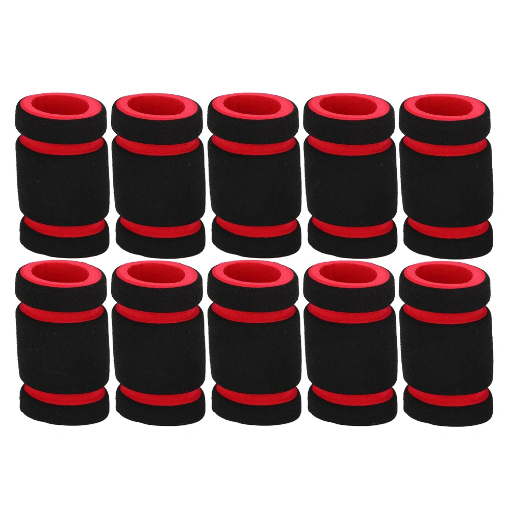 10pcs Short Tattoo Grip Cover Disposable Thicken Foam Prevent Slip Tattoo Machine Grip Wrap 22mm Inner Diameterer Red