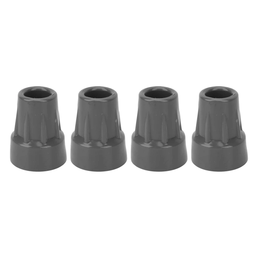 4pcs Rubber Cane Tip Set Professional Replacement Underarm Crutch Tip Accessory for Elderly 0.8 Inch