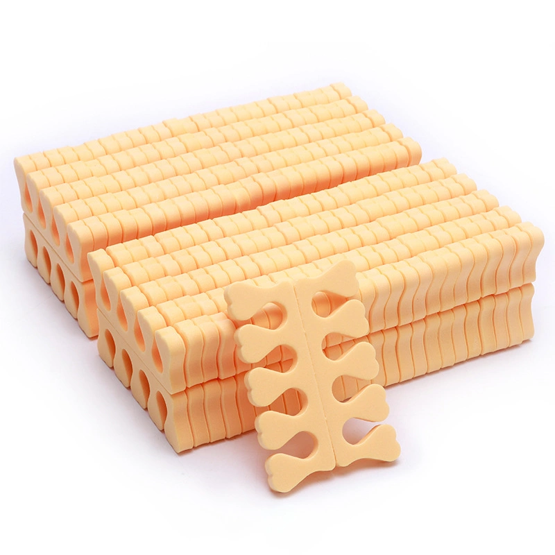 100pcs Sponge Toe Separator Soft Nail Art Finger Separator Divider Spacer Manicure Pedicure Tool Orange