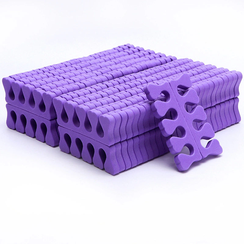 100pcs Sponge Toe Separator Soft Nail Art Finger Separator Divider Spacer Manicure Pedicure Tool Purple