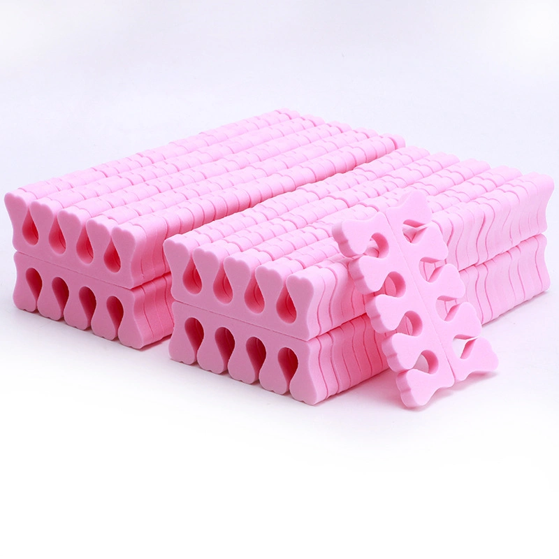 100pcs Sponge Toe Separator Soft Nail Art Finger Separator Divider Spacer Manicure Pedicure Tool Pink