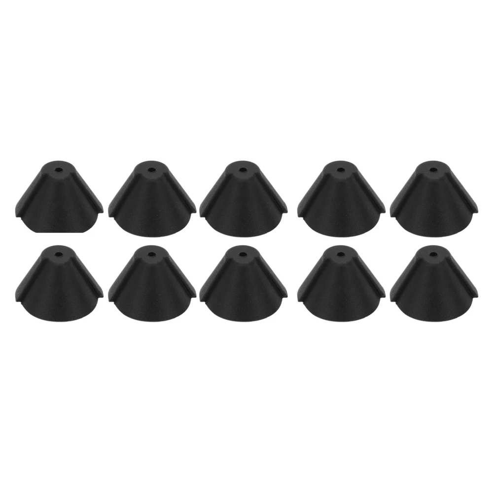 10pcs Hearing Amplifier Ear Plugs Flexible Horn Shaped Silicone Hearing Amplifier Eartip Black