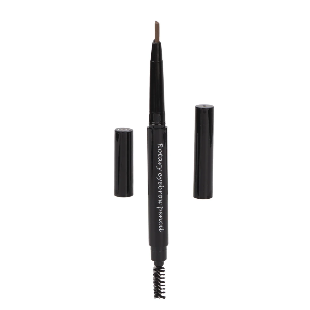 2 in 1 Eyebrow Pencil Waterproof Dual Sided Fine Tip Retractable Light Brown Brow Pencil for Make Up