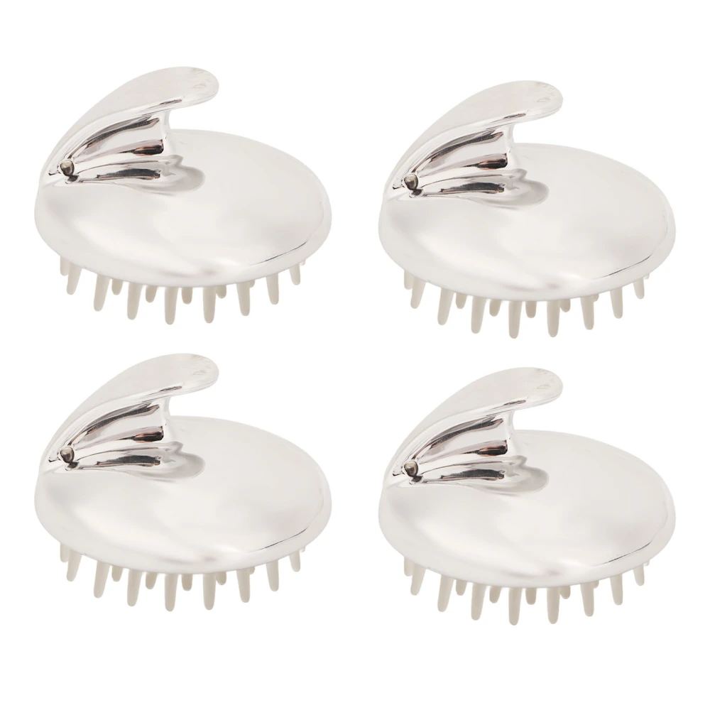 4pcs Silicone Scalp Massager Shampoo Brush Waterproof Massage Portable Men Women Shower Scalp Scrubber for Home Travel