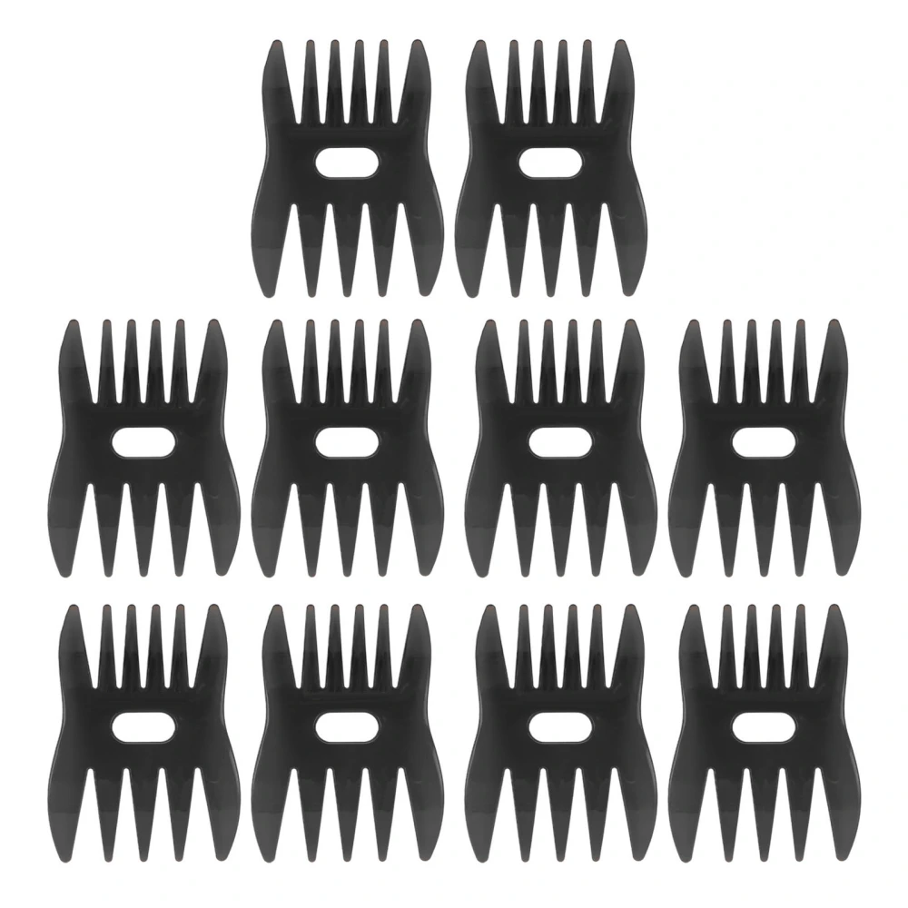 Wide Tooth Comb Double Sided Safe Small Men Hair Styling Comb for Barber Hairstylist 10pcs Transparent Black