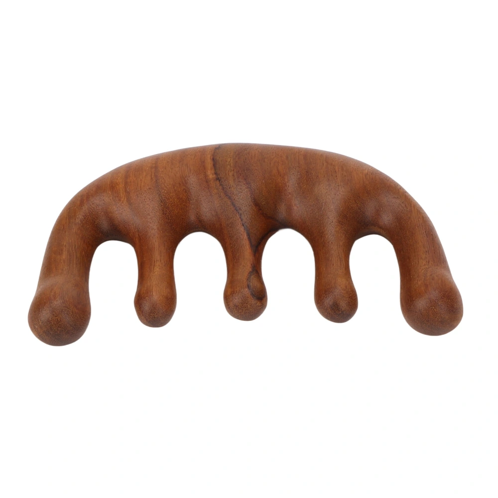 Head Massage Comb Sandalwood Gua Sha Scraping Wide Tooth Massage Comb for Head Neck Hands