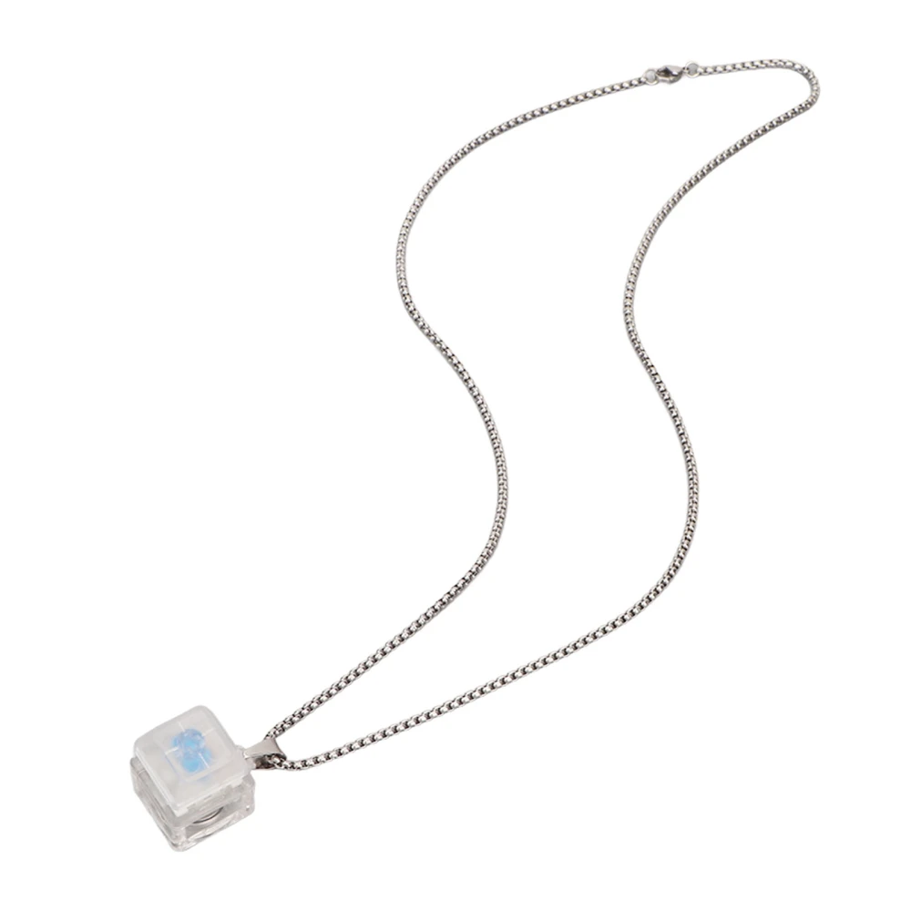 Stress Relief Necklace LED Portable Resin Fashionable Anxiety Necklace for Women Men