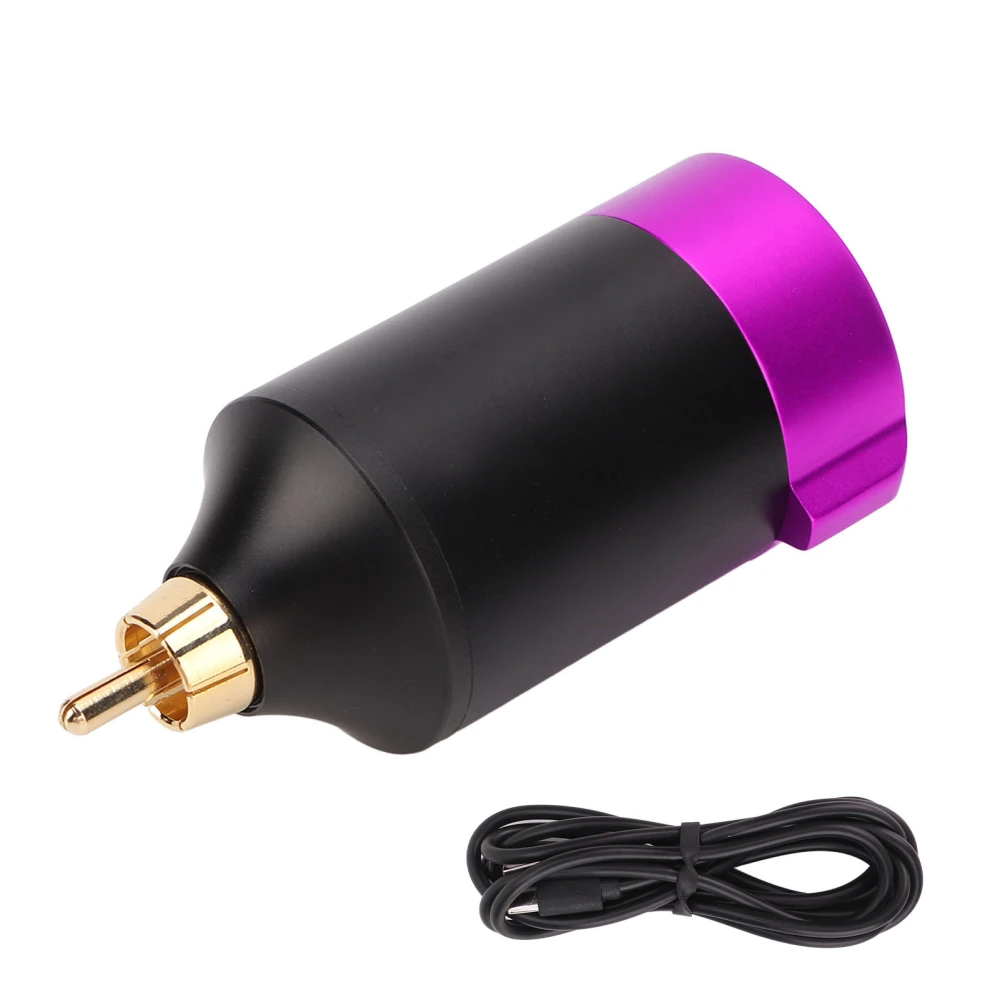 Wireless Tattoo Power Supply RCA Interface 1500mAh LED Screen Rechargeable Tattoo Machine Battery Purple