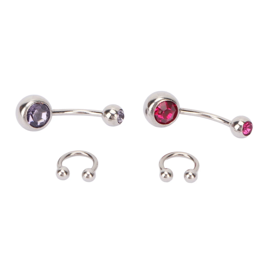 4pcs Cartilage Piercing Nose Ring C Shape Stainless Steel Nose Piercing Jewelry for Men Women