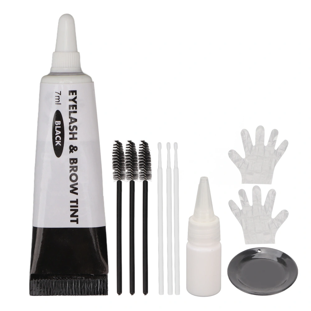 Black Eyebrow Eyelash Color Kit Waterproof Sweatproof Lasting Eyelash Dye Eyebrow Dye Cream for Woman for Beauty Salon