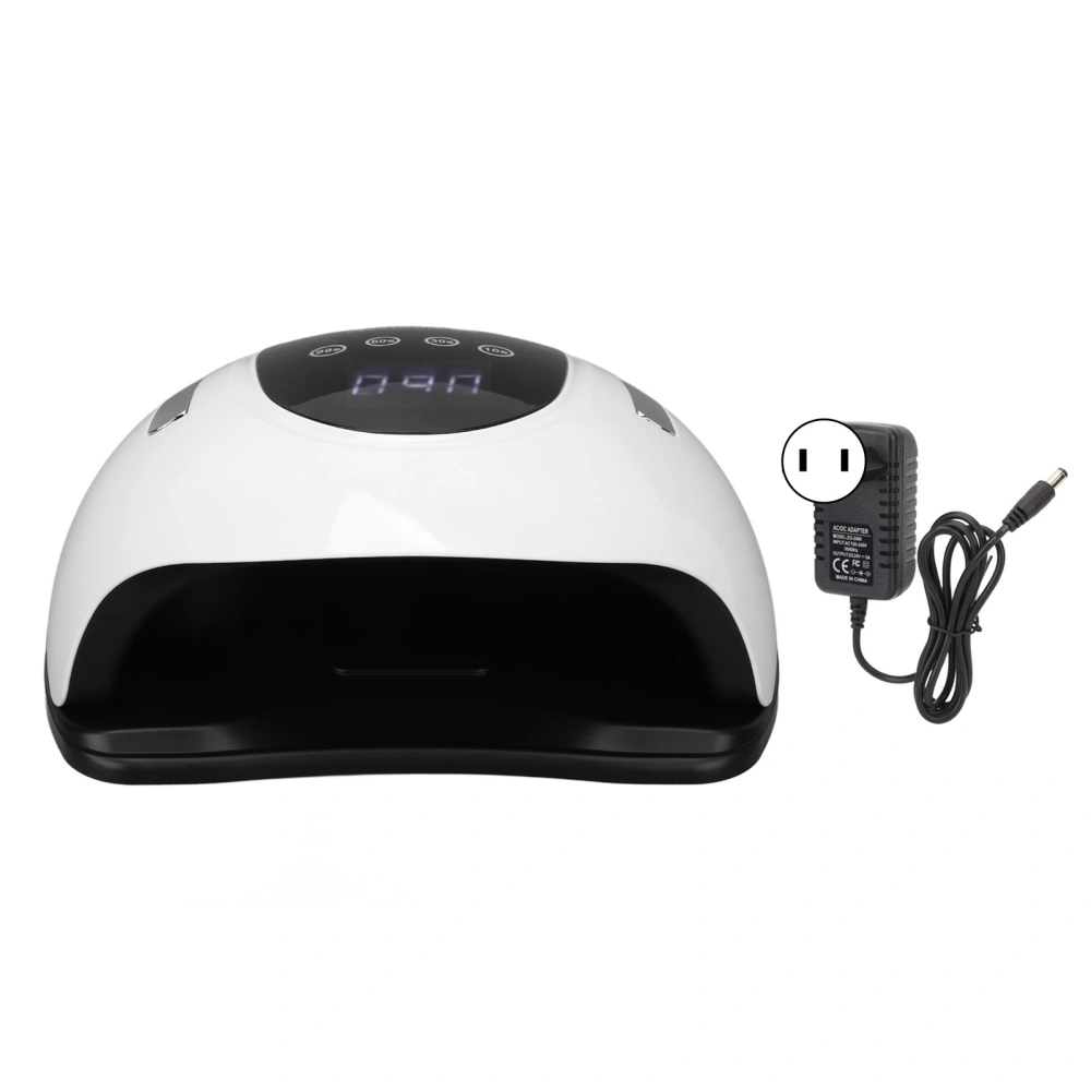 LED UV Nail Dryer 220W 57pcs Lamp Chips 4 Timers Fast Curing Nail Art Supplies for Toe Nails 100‑240V US Plug