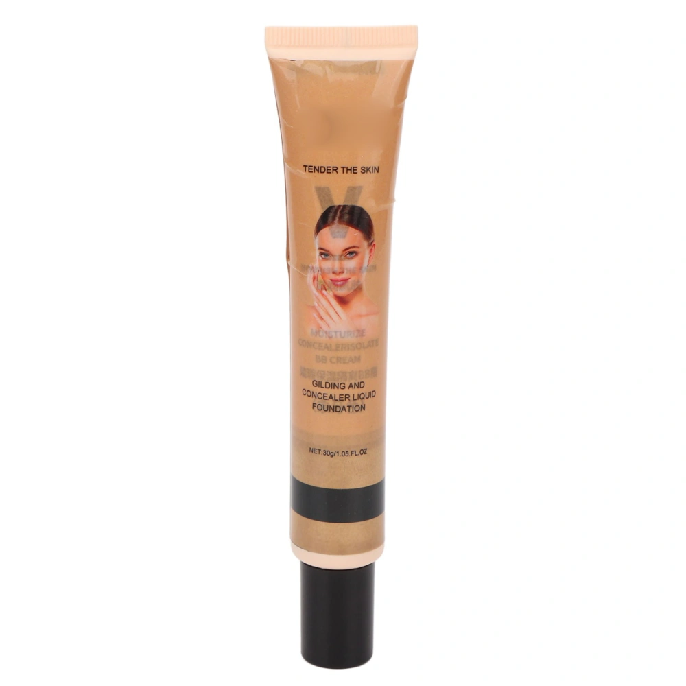 EELHOE Liquid Foundation Concealer Moisturizing 24 Hours Long Lasting Facial Makeup 30g Type 2 Ivory