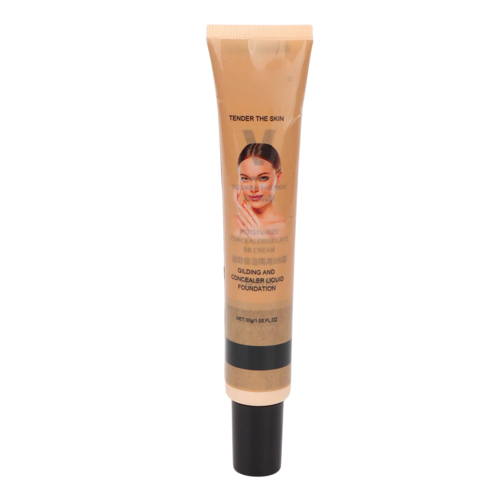 EELHOE Liquid Foundation Concealer Moisturizing 24 Hours Long Lasting Facial Makeup 30g Type 1