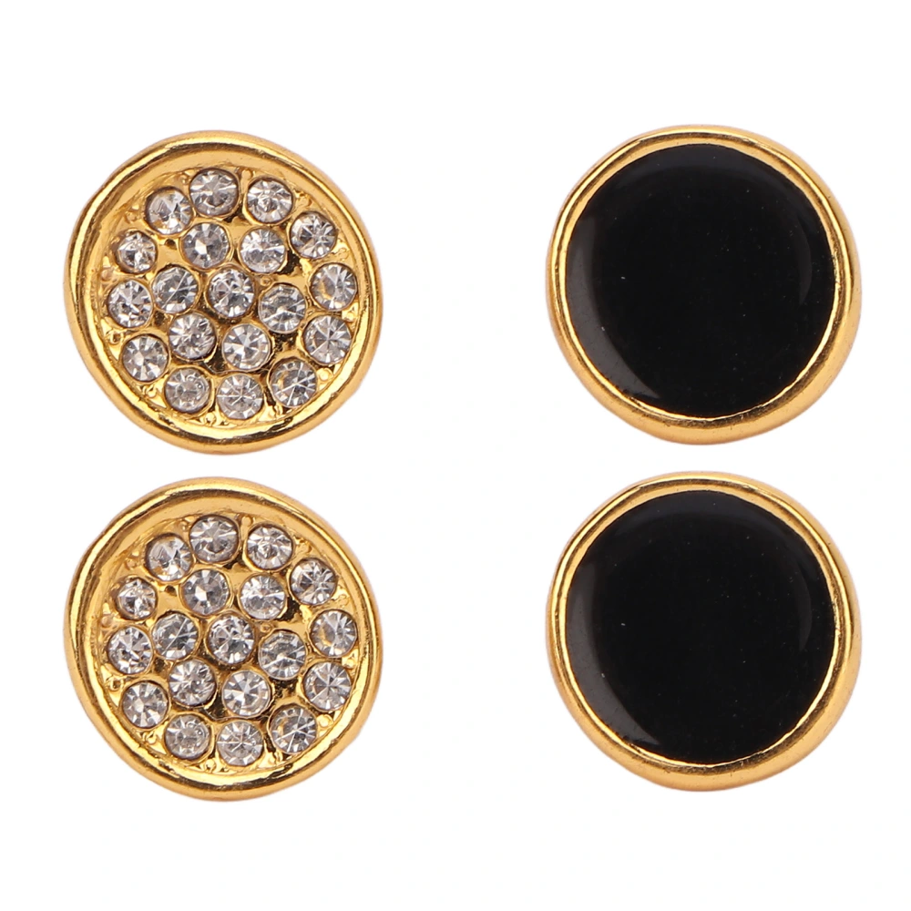 1 Pair Magnetherapy Earrings Round Clip On Fashion Acupressure Slimming Earrings for Women Men