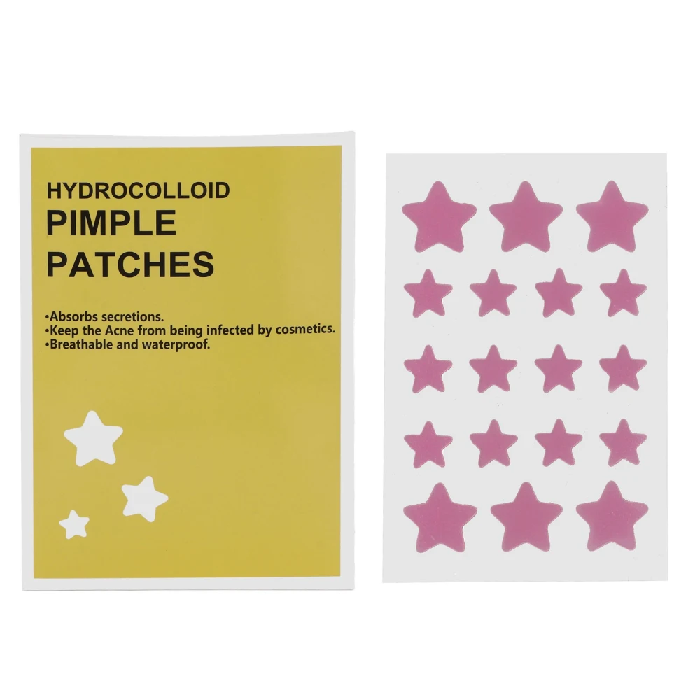 18 Sheet Hydrocolloid Pimple Patch Waterproof Cartoon Star Shape Portable Spots Pimple Patches