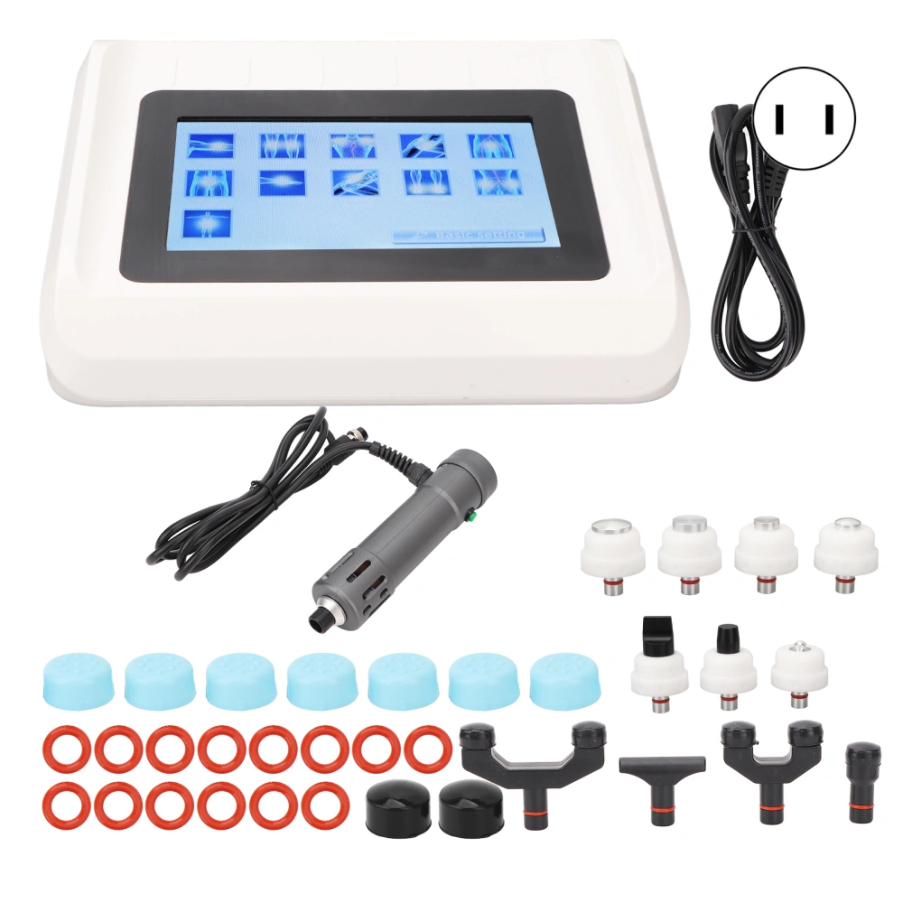 Extracorporeal Shockwave Machine 4 Massage Heads Improve Circulation ED Treatment Device Black Gold 100‑240V US Plug