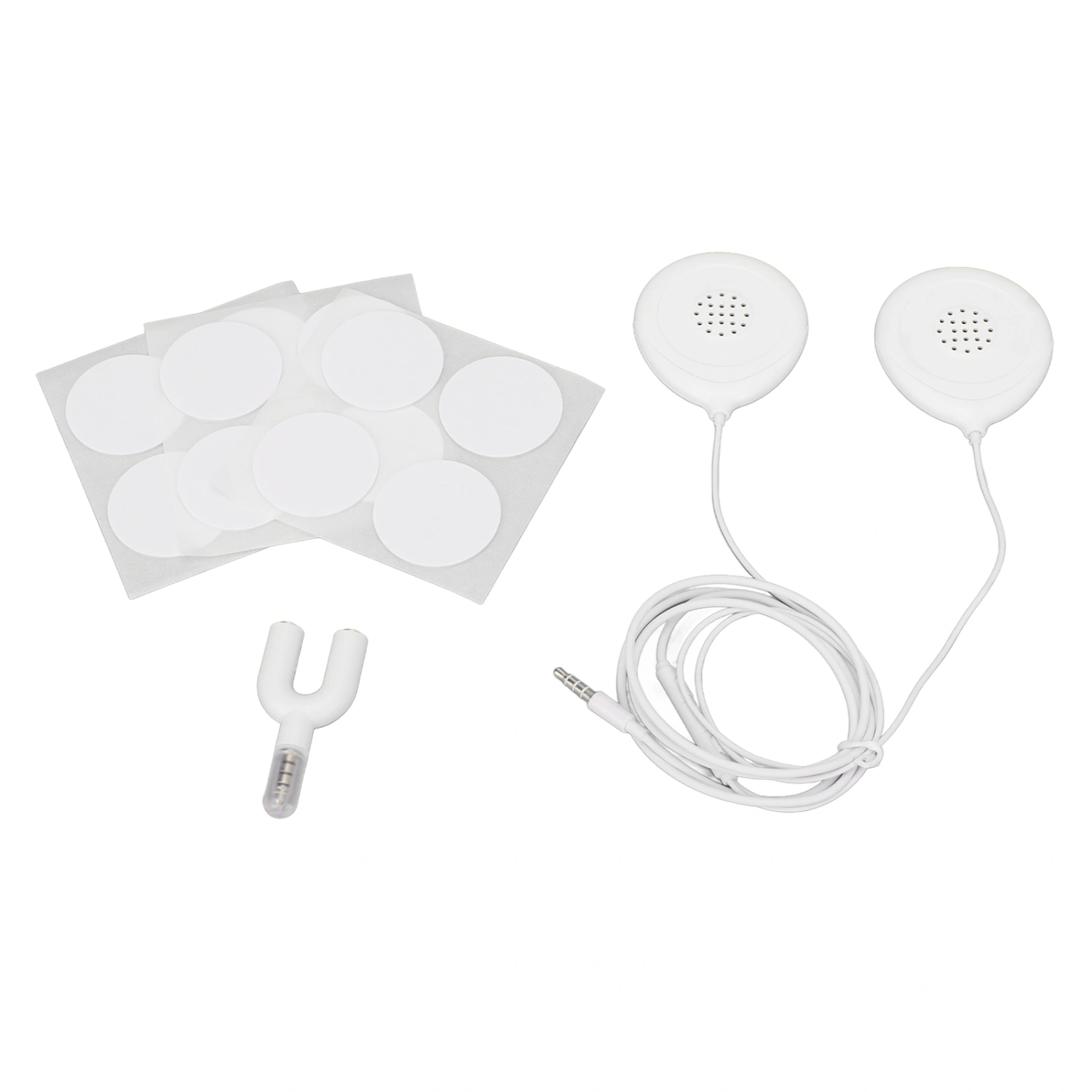 Prenatal Belly Speakers Music Splitter 12 Sticker Pregnancy Headphone for Women Mother White