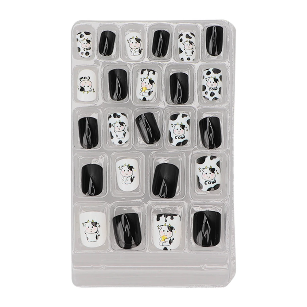 24Pcs Kids Self Adhesive Fake Nails Safe Gentle Interesting Stylish DIY Kids Full Cover Press On Nails 0040-CM33