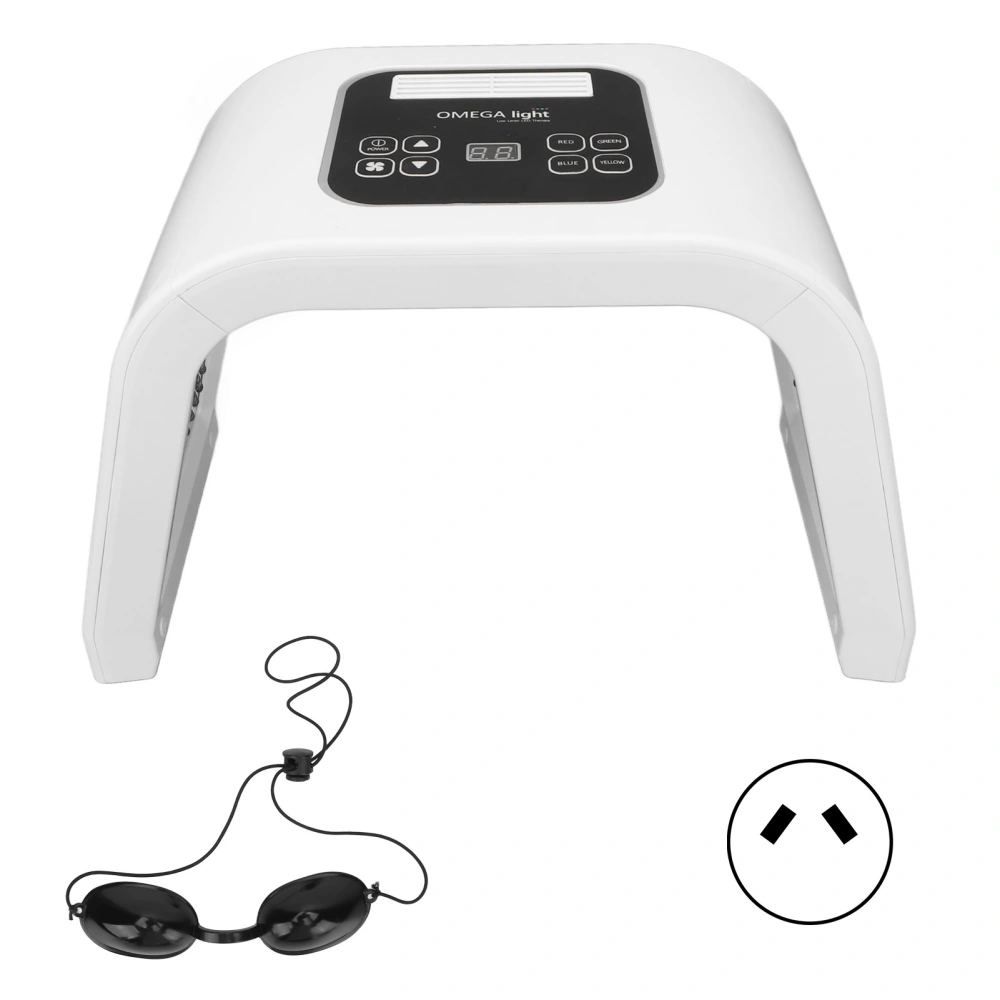 LED Face Machine 7 Light Color Face Care Photon Machine Foldable Reusable Facial Spa Equipment 100‑240V AU Plug