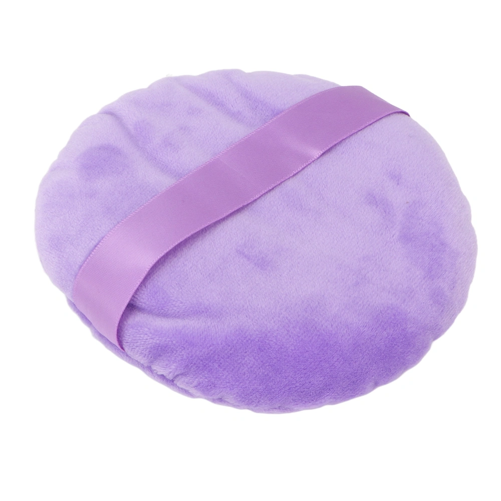 Powder Puff Wet Dry Use Washable Soft Swansdown Ultra Large Round Loose Powder Puff for Makeup Purple