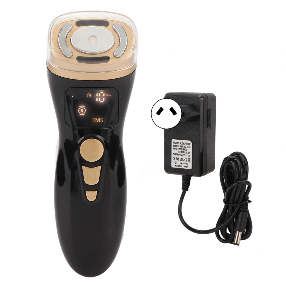 RF Mini Face LED Machine 5 Gears Color Light Warm Up Microcurrent Wrinkle Removal Beauty Device for Face Eye 100‑240V AU Plug