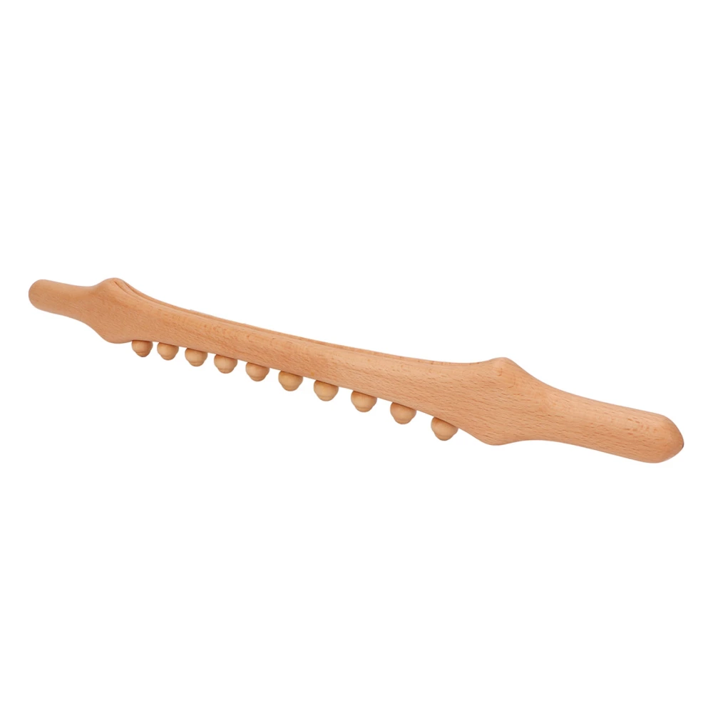 Wood Scraping Stick 10 Beads Relieve Fatigue Meridian Dredging Massage Body Gua Sha Stick for Shoulders Neck Back Limbs