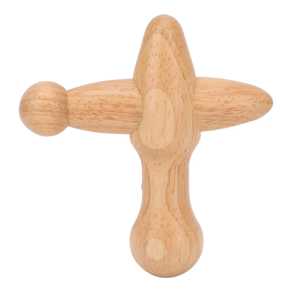 Trigger Point Massager Tool Cross Shaped Boost Metabolism Lymphatic Drainage Relaxes Muscles Wooden Massage Tool