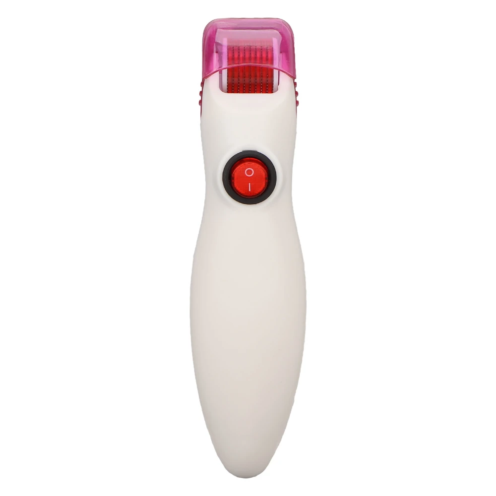 LED Face Microneedling Roller Vibration 540 Pins Painless Scar Removal Reduce Pimples Hair Regrowing Skin Care Tool Red