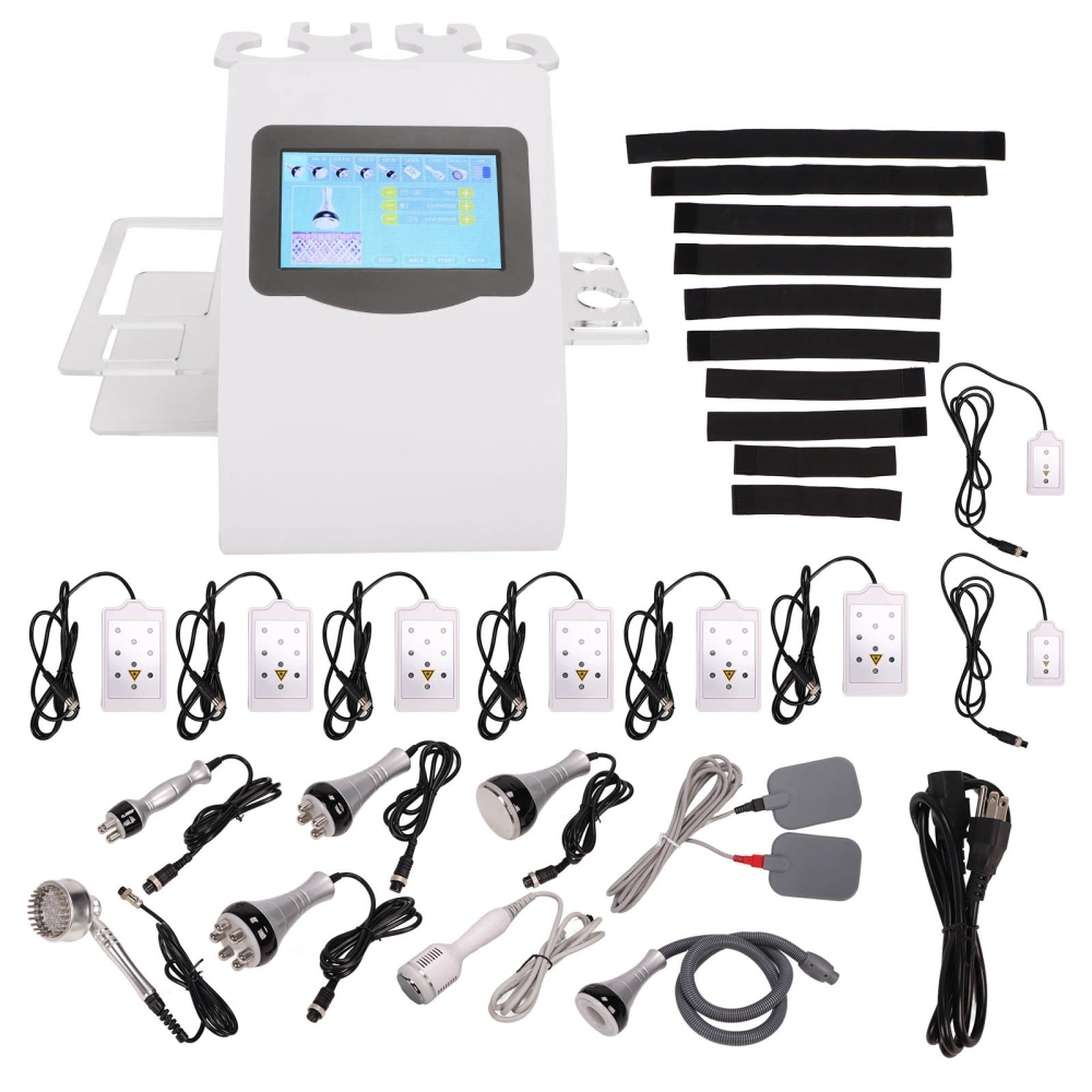 9 in 1 RF Vacuum Cavitation Machine High Frequency Skin Firming Prevent Aging Fat Burning Machine 100‑240V US Plug