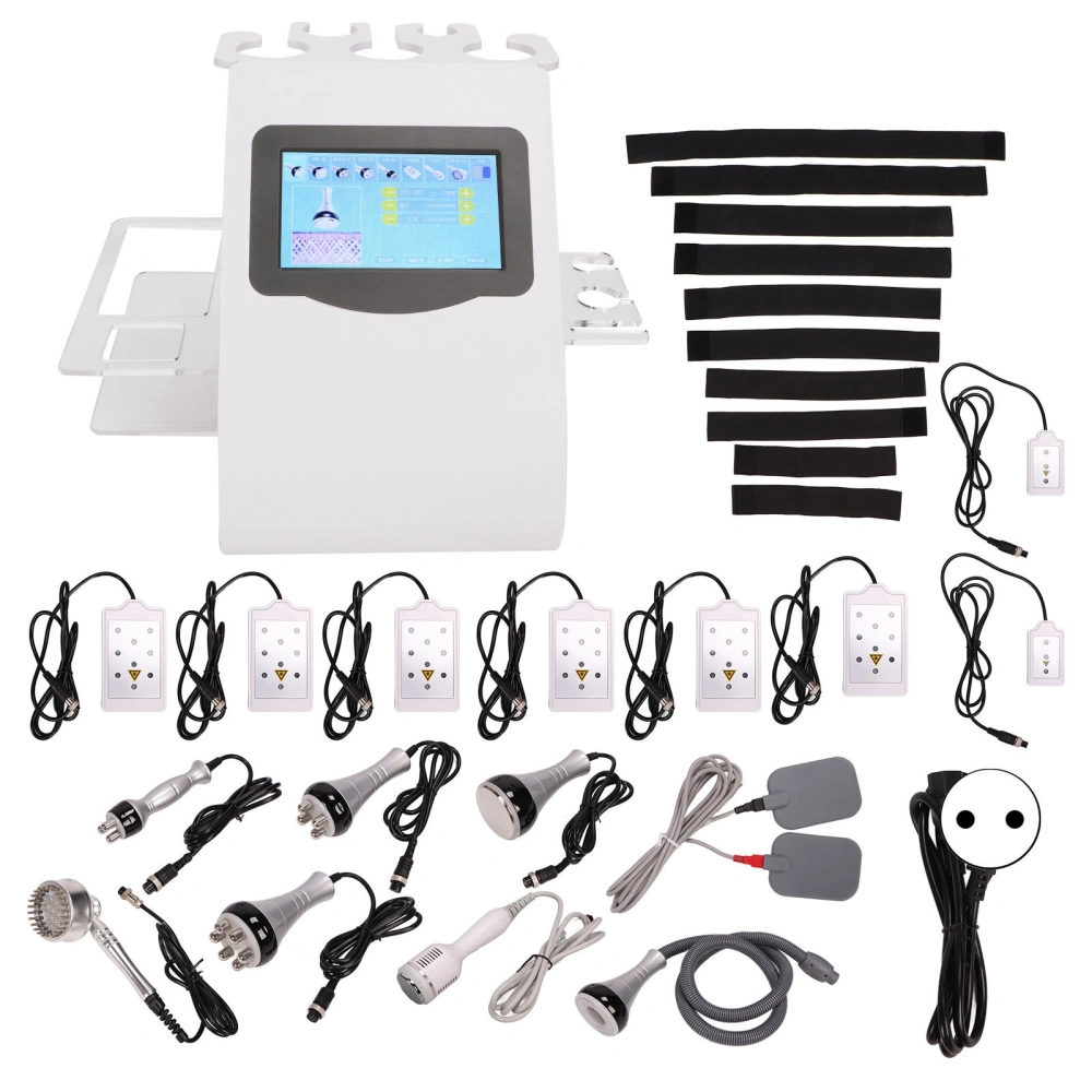 9 in 1 RF Vacuum Cavitation Machine High Frequency Skin Firming Prevent Aging Fat Burning Machine 100‑240V EU Plug