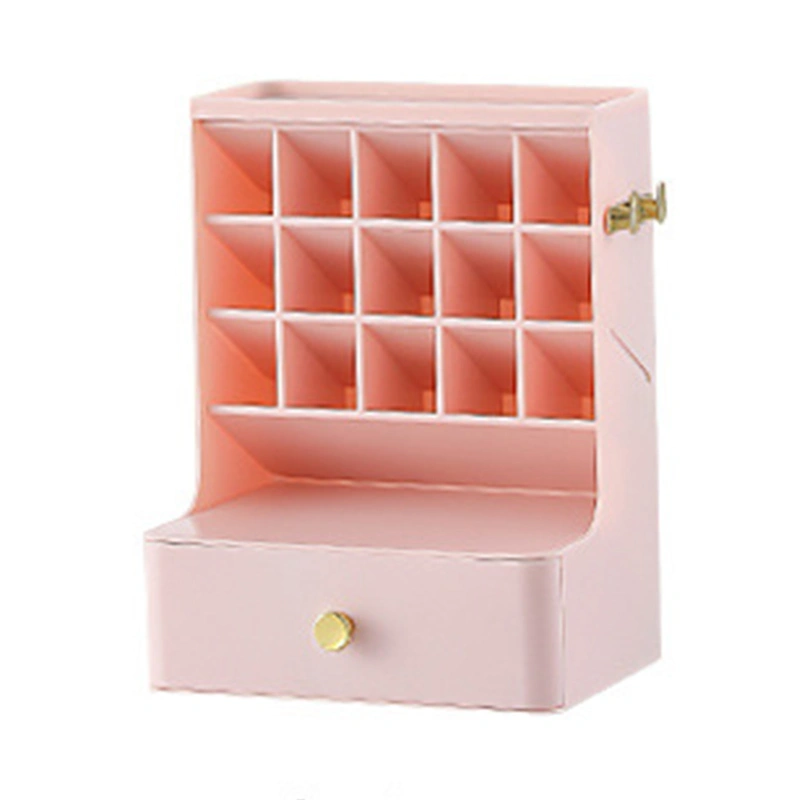 Cosmetics Storage Box Multifunction Large Space Makeup Organizer Drawer for Jewelry Lipstick Cosmetics Sakura Pink