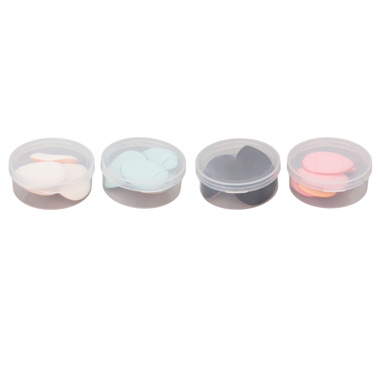 20pcs Cosmetic Puff Mini Finger Size Triangle Shape 4 Colors Makeup Sponges Puffs for Contouring