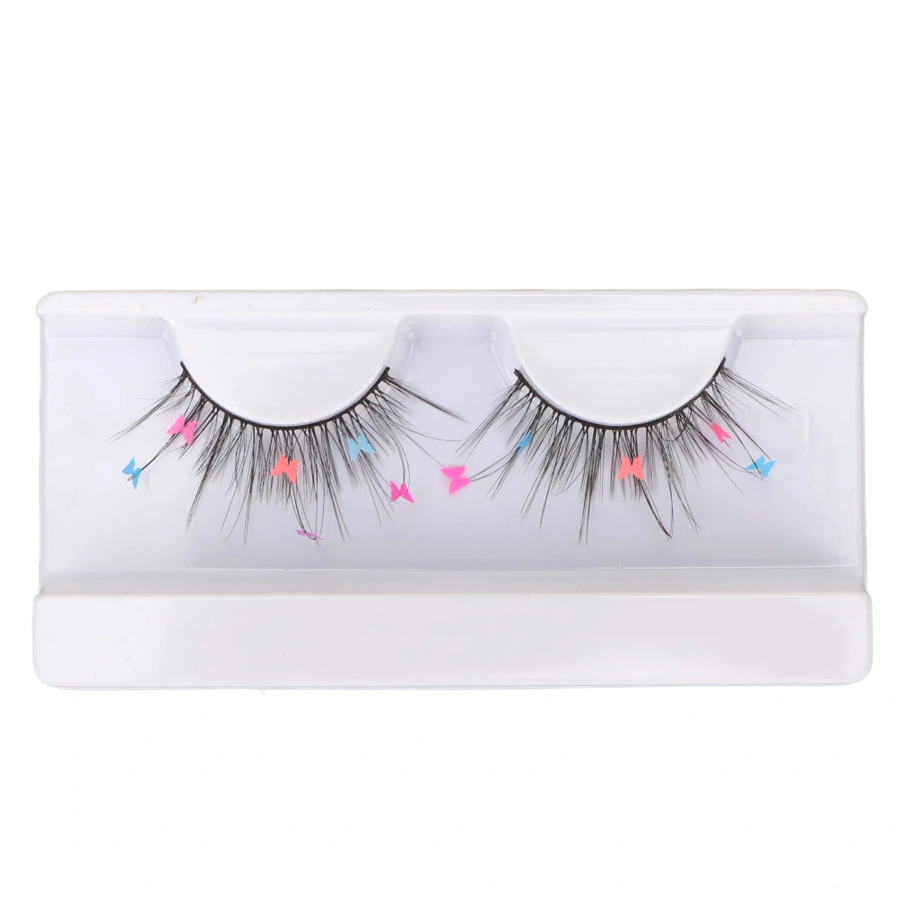 7D Colored Fake Eyelashes Glitter Sequin Fluffy Colorful Fake Eyelashes for Party Christmas A14