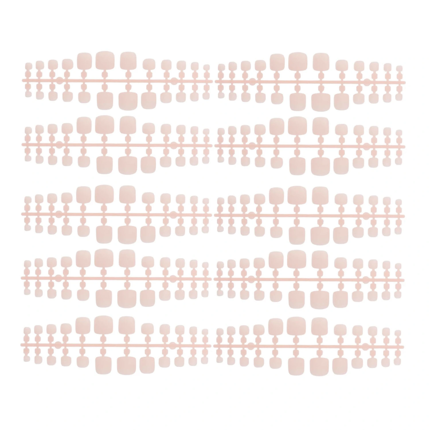 240pcs Matte False Toe Nail Tip Home Salon Women DIY Full Cover Artificial Fake Toe Nail for Nail Artist Matte Pink
