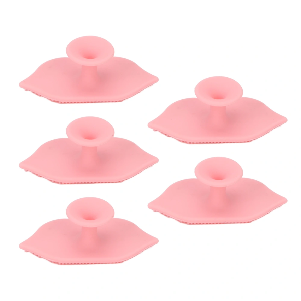 5 PCS Silicone Exfoliating Lip Brushes with Sucking Cup Bendable Soft Lip Scrubbers Deep Cleaning Exfoliating Brush Tool