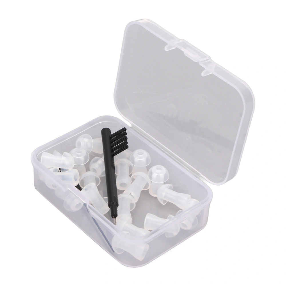 Hearing Amplifier Dome Ear Tip Earplug Set Hearing Amplifier Cleaning Brush Tool Accessories with Storage Box S