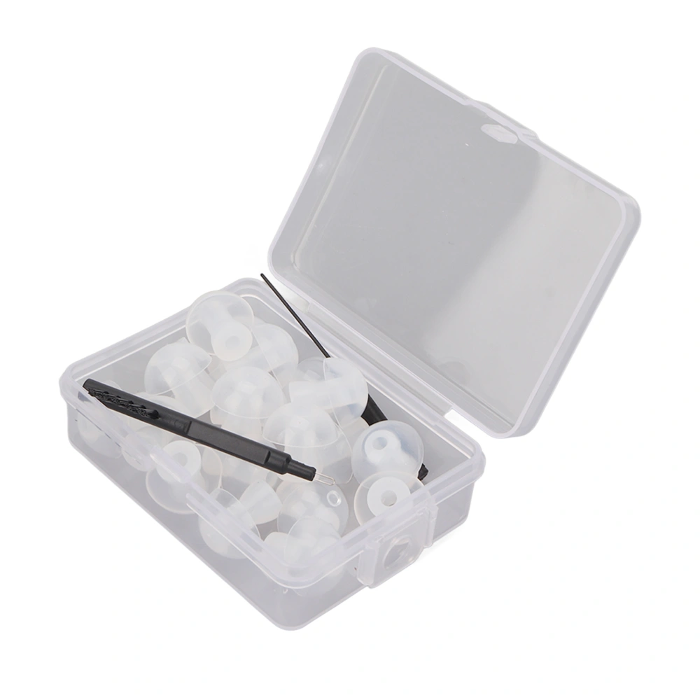 Hearing Amplifier Dome Ear Tip Earplug Set Hearing Amplifier Cleaning Brush Tool Accessories with Storage Box L